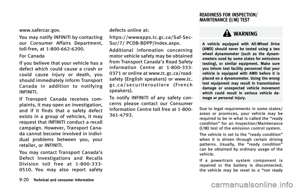 INFINITI QX50 2015  Owners Manual �����5�F�D�I�O�J�D�B�M �B�O�E �D�P�O�T�V�N�F�S �J�O�G�P�S�N�B�U�J�P�O
�X�X�X��T�B�G�F�S�D�B�S��H�P�W�
�:�P�V �N�B�Z �O�P�U�J�G�Z �*�/��*�/�*�5�* �C�Z �D�P�O�U�B�D�U�J�O�H
�P�V�S �$�P�O�T�V�N�F