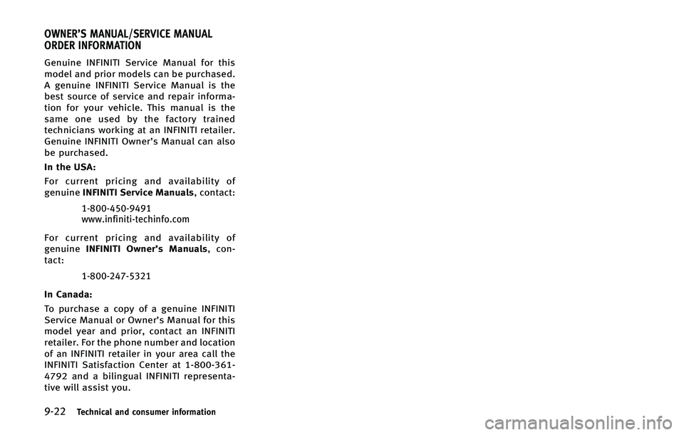INFINITI QX50 2015  Owners Manual �����5�F�D�I�O�J�D�B�M �B�O�E �D�P�O�T�V�N�F�S �J�O�G�P�S�N�B�U�J�P�O
�(�F�O�V�J�O�F �*�/��*�/�*�5�* �4�F�S�W�J�D�F �.�B�O�V�B�M �G�P�S �U�I�J�T
�N�P�E�F�M �B�O�E �Q�S�J�P�S �N�P�E�F�M�T �D�B�O �