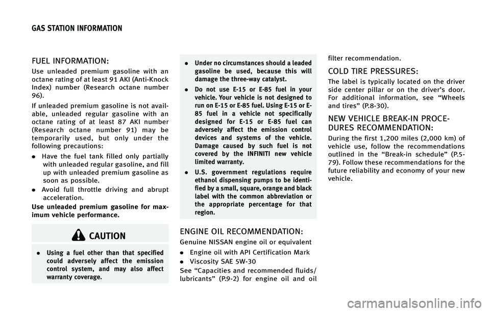 INFINITI QX50 2015  Owners Manual ��6�&�- �*�/��0�3�.�"�5�*�0�/�
�6�T�F �V�O�M�F�B�E�F�E �Q�S�F�N�J�V�N �H�B�T�P�M�J�O�F �X�J�U�I �B�O
�P�D�U�B�O�F �S�B�U�J�O�H �P�G �B�U �M�F�B�T�U �� �"�,�* �	�"�O�U�J��,�O�P�D�L
�*�O�E�F�Y�
 �