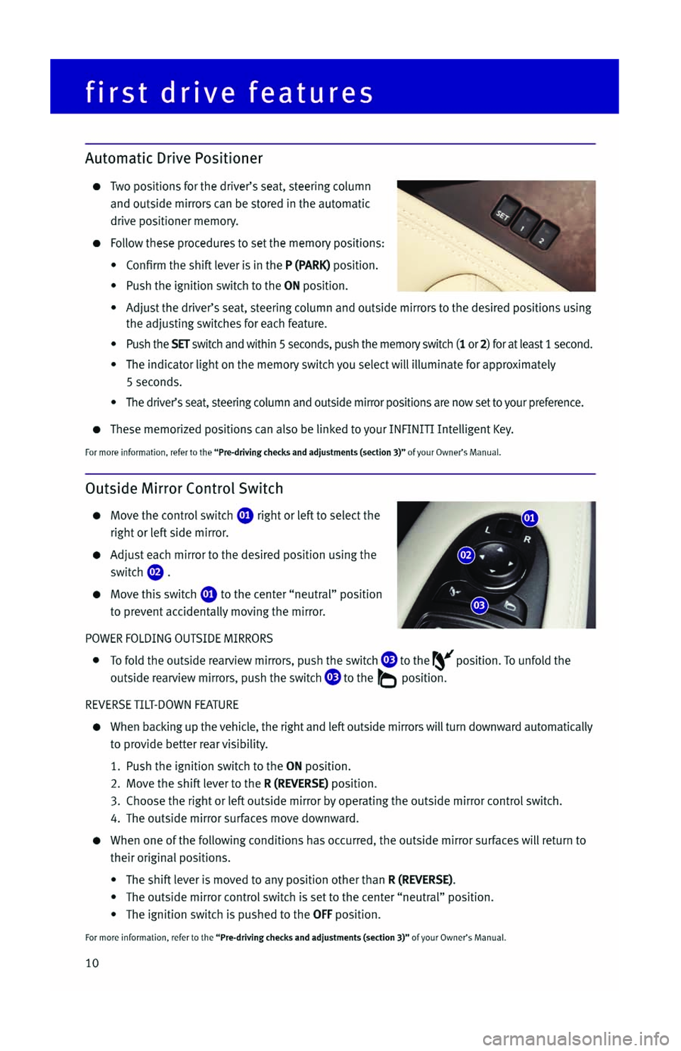 INFINITI QX56 2013  Quick Reference Guide 