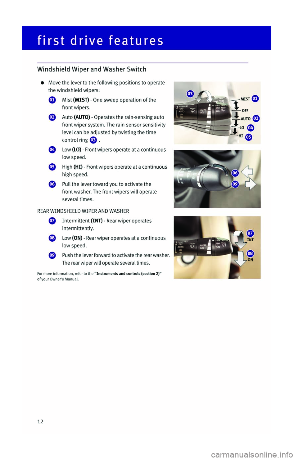 INFINITI QX56 2013  Quick Reference Guide 