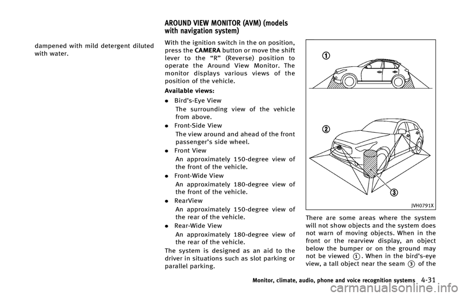 INFINITI QX70 2015  Owners Manual �E�B�N�Q�F�O�F�E �X�J�U�I �N�J�M�E �E�F�U�F�S�H�F�O�U �E�J�M�V�U�F�E
�X�J�U�I �X�B�U�F�S��8�J�U�I �U�I�F �J�H�O�J�U�J�P�O �T�X�J�U�D�I �J�O �U�I�F �P�O �Q�P�T�J�U�J�P�O�
�Q�S�F�T�T �U�I�F�$�"�.�&�3�