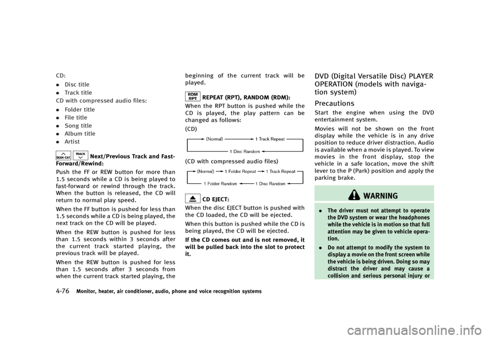 INFINITI QX70 2016  Owners Manual �������
�> �(�G�L�W� ����� �� �� �0�R�G�H�O� �6���� �@
�����.�P�O�J�U�P�S�
 �I�F�B�U�F�S�
 �B�J�S �D�P�O�E�J�U�J�P�O�F�S�
 �B�V�E�J�P�
 �Q�I�P�O�F �B�O�E �W�P�J�D�F �S�F�D�P�