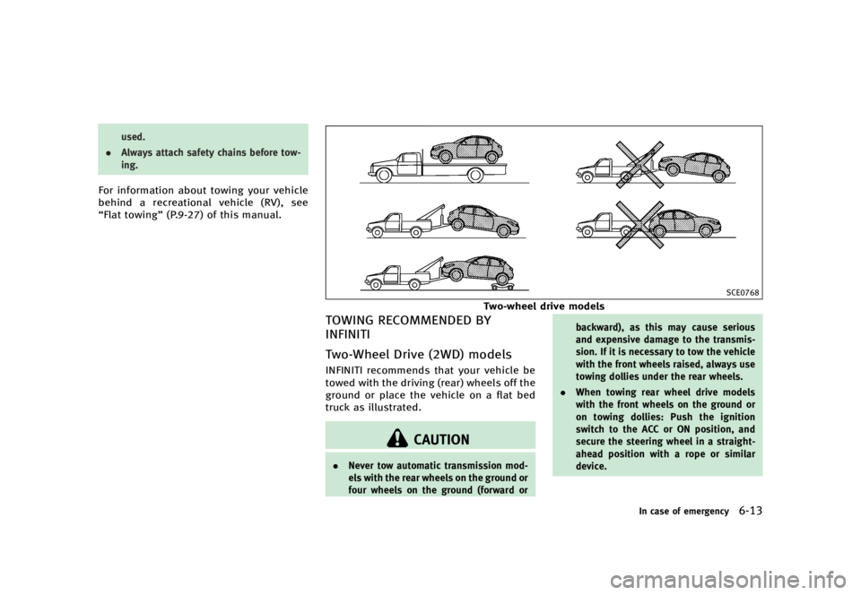 INFINITI QX70 2016  Owners Manual �������
�> �(�G�L�W� ����� �� �� �0�R�G�H�O� �6���� �@
�V�T�F�E�
. �"�M�X�B�Z�T �B�U�U�B�D�I �T�B�G�F�U�Z �D�I�B�J�O�T �C�F�G�P�S�F �U�P�X�
�J�O�H�
��P�S �J�O�G�P�S�N�B�U�J�P