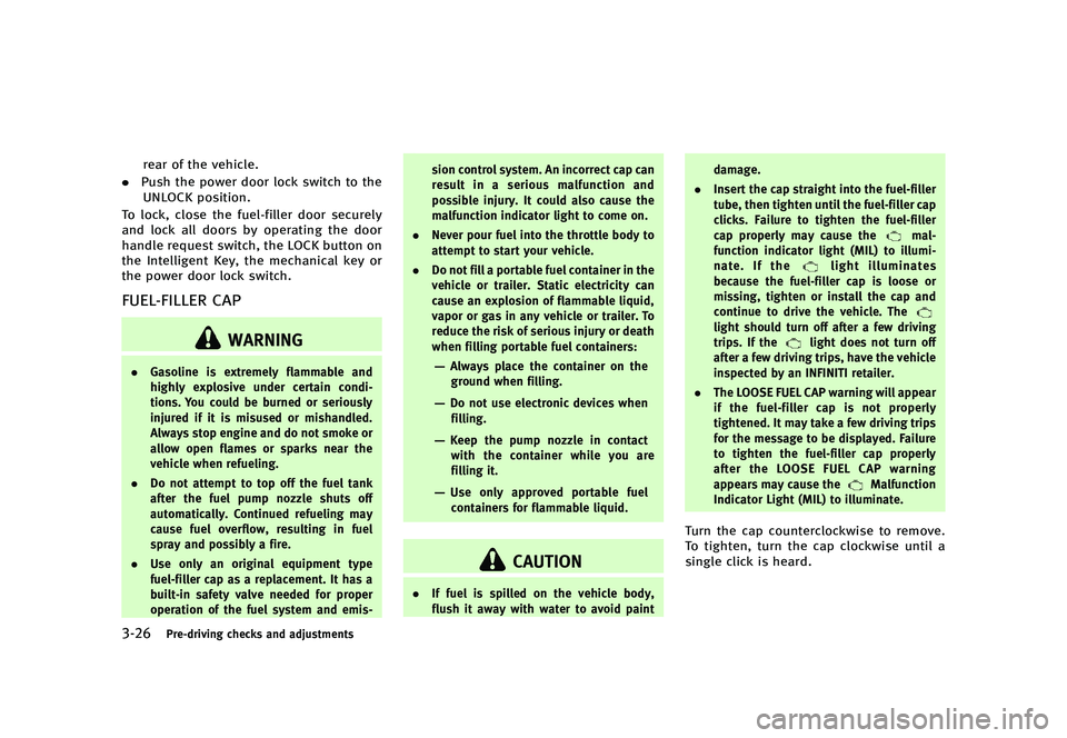 INFINITI QX80 2016  Owners Manual �������
�> �(�G�L�W� ����� �� � �0�R�G�H�O� �=���� �@
�����1�S�F��E�S�J�W�J�O�H �D�I�F�D�L�T �B�O�E �B�E�K�V�T�U�N�F�O�U�T
�S�F�B�S �P�G �U�I�F �W�F�I�J�D�M�F�
. �1�V�T�I �U
