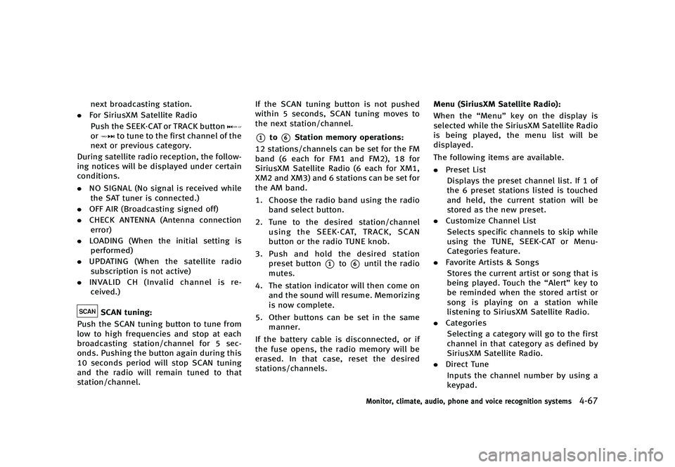 INFINITI QX80 2016  Owners Manual �������
�> �(�G�L�W� ����� �� � �0�R�G�H�O� �=���� �@
�O�F�Y�U �C�S�P�B�E�D�B�T�U�J�O�H �T�U�B�U�J�P�O�
. ��P�S �4�J�S�J�V�T�9�. �4�B�U�F�M�M�J�U�F �3�B�E�J�P
�1�V�T�I �U�I�F �4