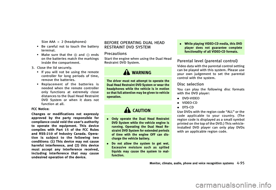 INFINITI QX80 2016  Owners Manual �������
�> �(�G�L�W� ����� �� � �0�R�G�H�O� �=���� �@
�4�J�[�F �"�"�"6� �	�I�F�B�E�Q�I�P�O�F�T�

.�#�F �D�B�S�F�G�V�M �O�P�U �U�P �U�P�V�D�I �U�I�F �C�B�U�U�F�S�Z
�U�F�S�N�J�O�B�
