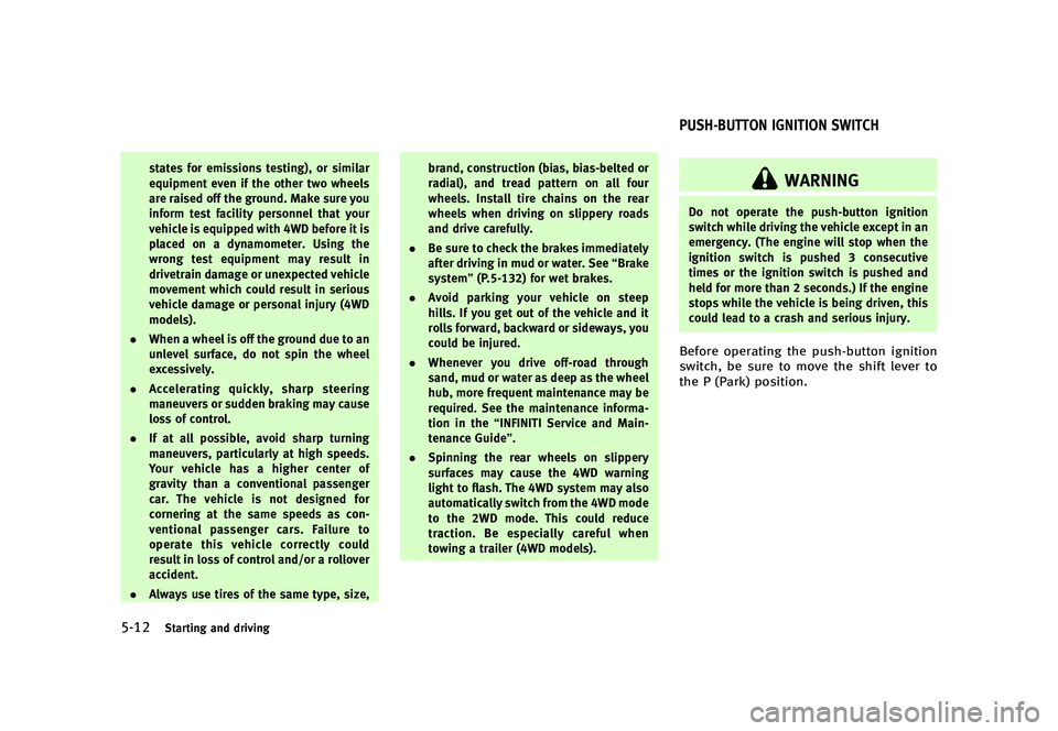 INFINITI QX80 2016  Owners Manual �������
�> �(�G�L�W� ����� �� � �0�R�G�H�O� �=���� �@
�����4�U�B�S�U�J�O�H �B�O�E �E�S�J�W�J�O�H
�T�U�B�U�F�T �G�P�S �F�N�J�T�T�J�P�O�T �U�F�T�U�J�O�H�
�
 �P�S �T�J�N�J�M�B�S
