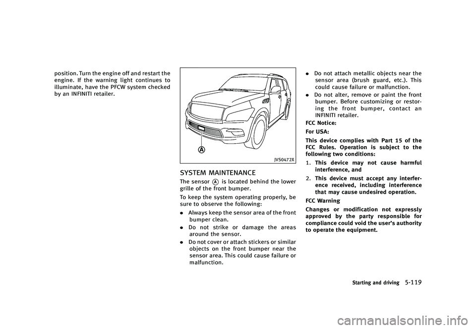 INFINITI QX80 2016  Owners Manual �������
�> �(�G�L�W� ����� �� � �0�R�G�H�O� �=���� �@
�Q�P�T�J�U�J�P�O� �5�V�S�O �U�I�F �F�O�H�J�O�F �P�G�G �B�O�E �S�F�T�U�B�S�U �U�I�F
�F�O�H�J�O�F� �*�G �U�I�F �X�B�S�O�J�O�H