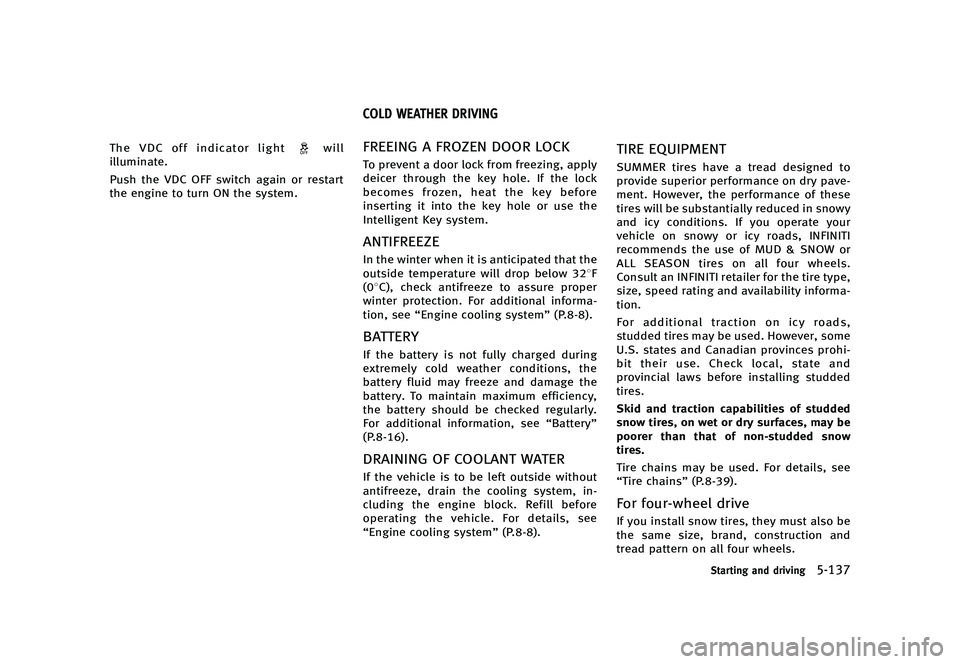 INFINITI QX80 2016  Owners Manual �������
�> �(�G�L�W� ����� �� � �0�R�G�H�O� �=���� �@
�5�I�F �7�%�$ �P�G�G �J�O�E�J�D�B�U�P�S �M�J�H�I�U�X�J�M�M
�J�M�M�V�N�J�O�B�U�F�
�1�V�T�I �U�I�F �7�%�$ �0�� �T�X�J�U�D�I 
