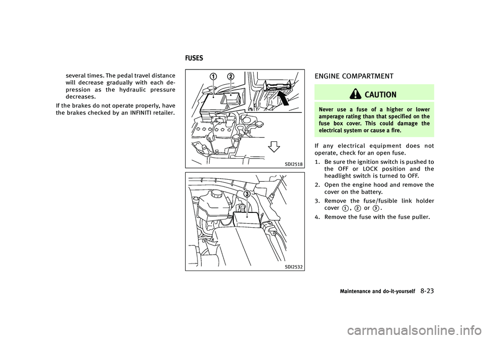 INFINITI QX80 2016  Owners Manual �������
�> �(�G�L�W� ����� �� � �0�R�G�H�O� �=���� �@
�T�F�W�F�S�B�M �U�J�N�F�T� �5�I�F �Q�F�E�B�M �U�S�B�W�F�M �E�J�T�U�B�O�D�F
�X�J�M�M �E�F�D�S�F�B�T�F �H�S�B�E�V�B�M�M�Z �X�J