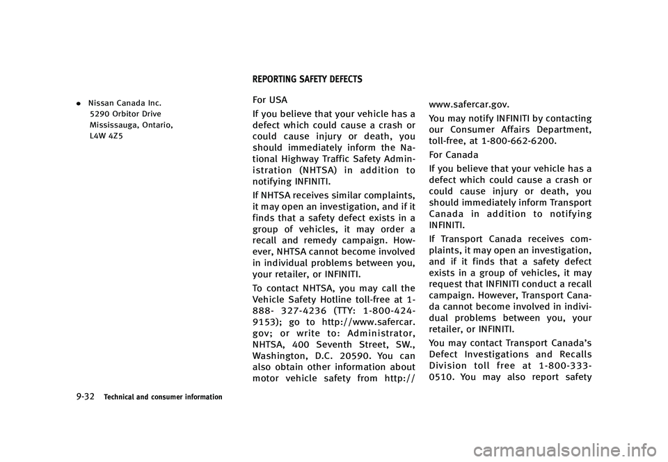 INFINITI QX80 2016  Owners Manual �������
�> �(�G�L�W� ����� �� � �0�R�G�H�O� �=���� �@
�����5�F�D�I�O�J�D�B�M �B�O�E �D�P�O�T�V�N�F�S �J�O�G�P�S�N�B�U�J�P�O
.�/�J�T�T�B�O �$�B�O�B�E�B �*�O�D�
���� �0�S�C