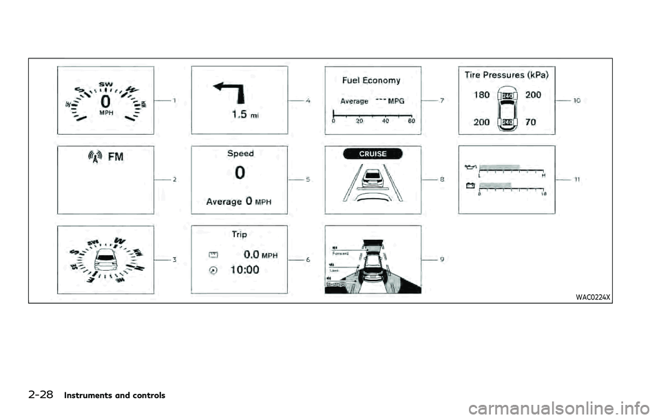 INFINITI QX80 2020 Owners Manual 2-28Instruments and controls
WAC0224X INFINITI QX80 2020 Owners Manual 2-28Instruments and controls
WAC0224X