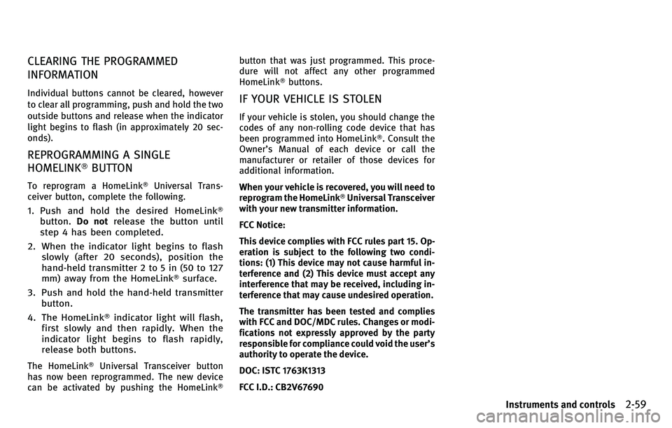 INFINITI EX 2010  Owners Manual 