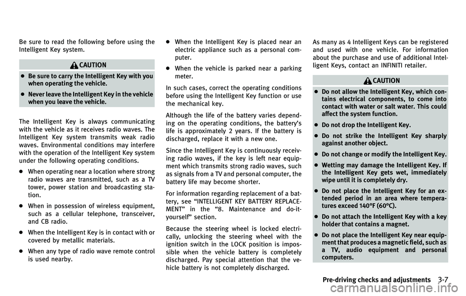 INFINITI EX 2010  Owners Manual 
