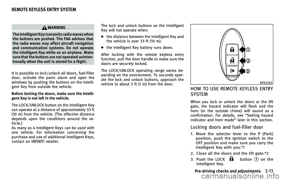 INFINITI EX 2010  Owners Manual 