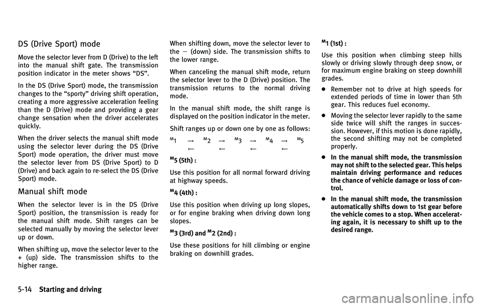 INFINITI EX 2010  Owners Manual 