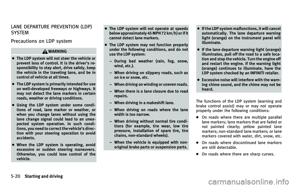 INFINITI EX 2010  Owners Manual 