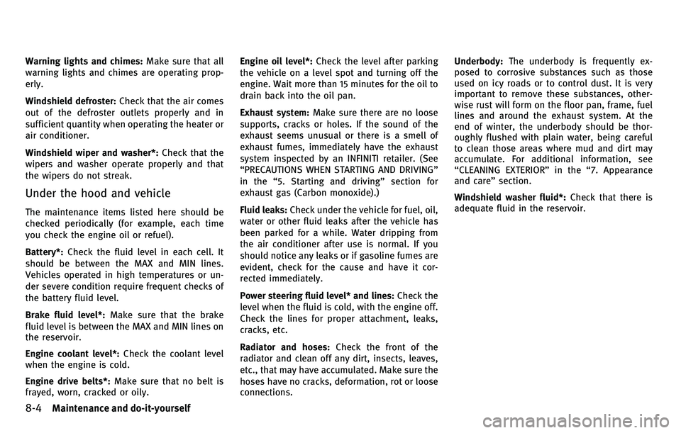 INFINITI EX 2010  Owners Manual 