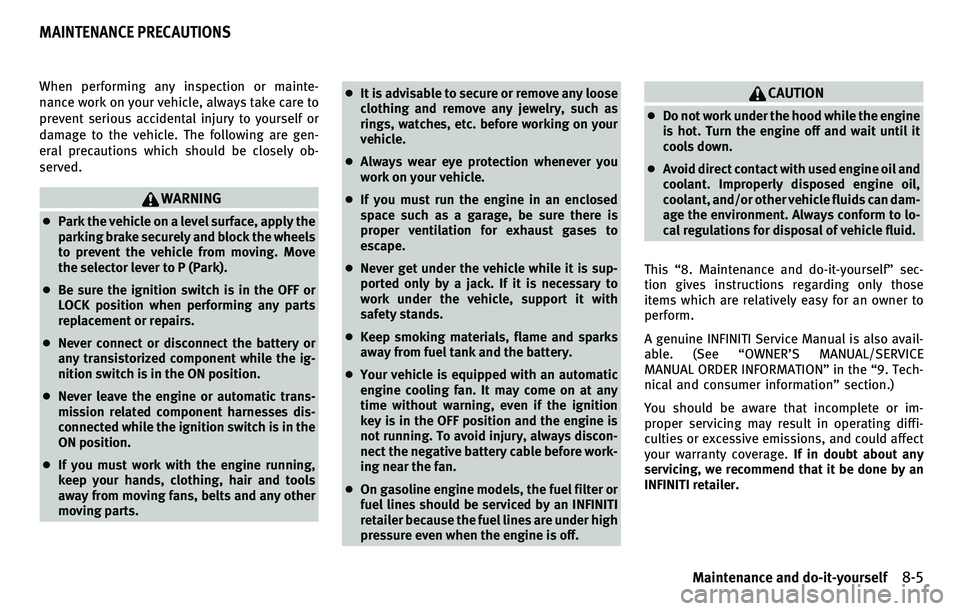 INFINITI EX 2010  Owners Manual 