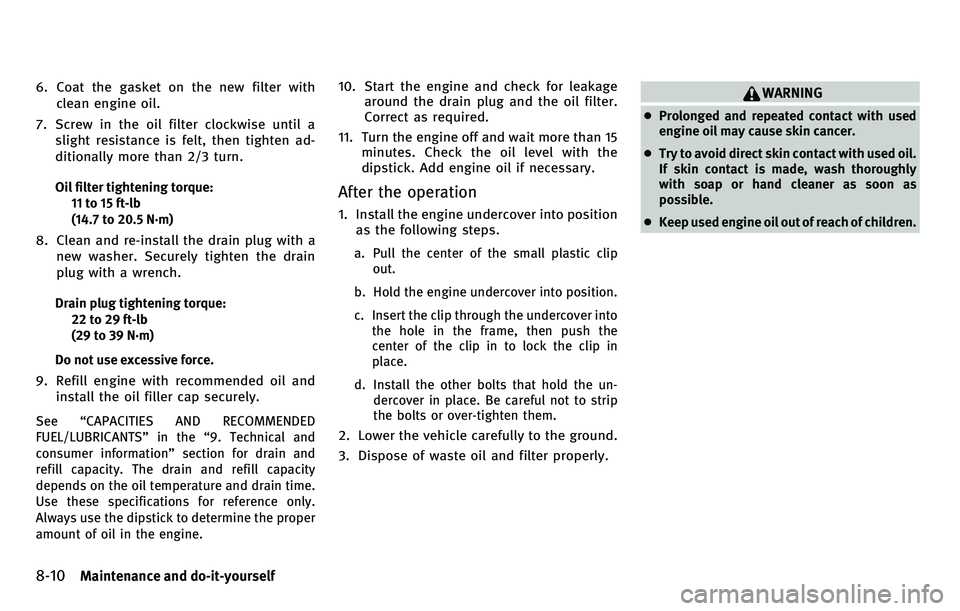 INFINITI EX 2010  Owners Manual 