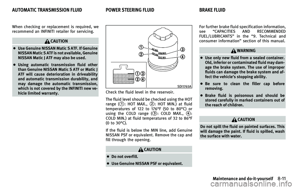 INFINITI EX 2010  Owners Manual 