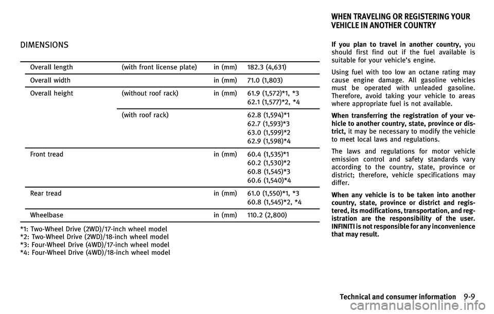 INFINITI EX 2010  Owners Manual 