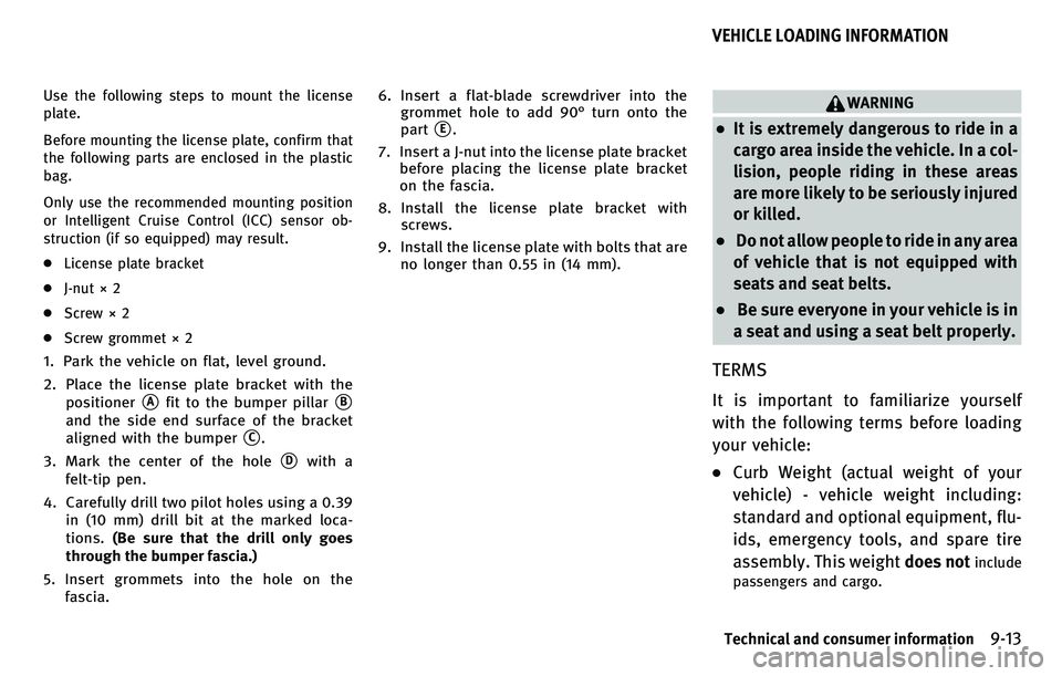INFINITI EX 2010  Owners Manual 