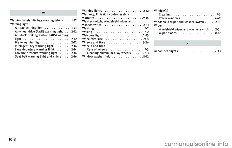 INFINITI EX 2010  Owners Manual 