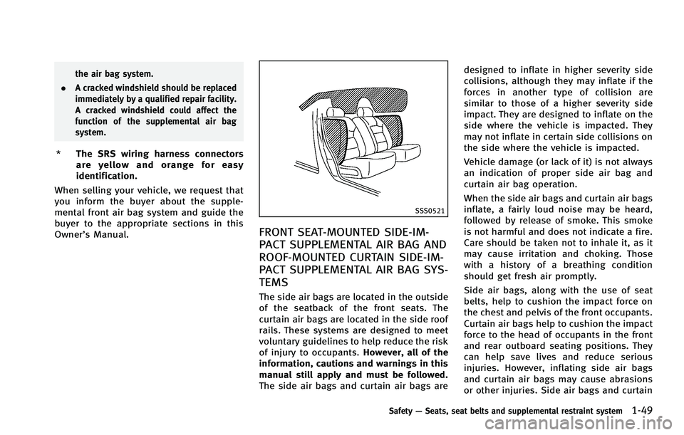 INFINITI EX 2012 Repair Manual SSS0521
FRONT SEAT-MOUNTED SIDE-IM-
PACT SUPPLEMENTAL AIR BAG AND
ROOF-MOUNTED CURTAIN SIDE-IM-
PACT SUPPLEMENTAL AIR BAG SYS-
TEMS
GUID-EACCE656-7510-42E3-AFEC-F23C14915D61 INFINITI EX 2012 Repair Manual SSS0521
FRONT SEAT-MOUNTED SIDE-IM-
PACT SUPPLEMENTAL AIR BAG AND
ROOF-MOUNTED CURTAIN SIDE-IM-
PACT SUPPLEMENTAL AIR BAG SYS-
TEMS
GUID-EACCE656-7510-42E3-AFEC-F23C14915D61
