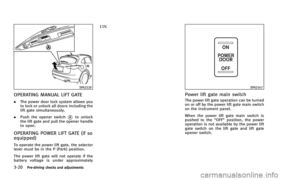 INFINITI FX 2011  Owners Manual 
