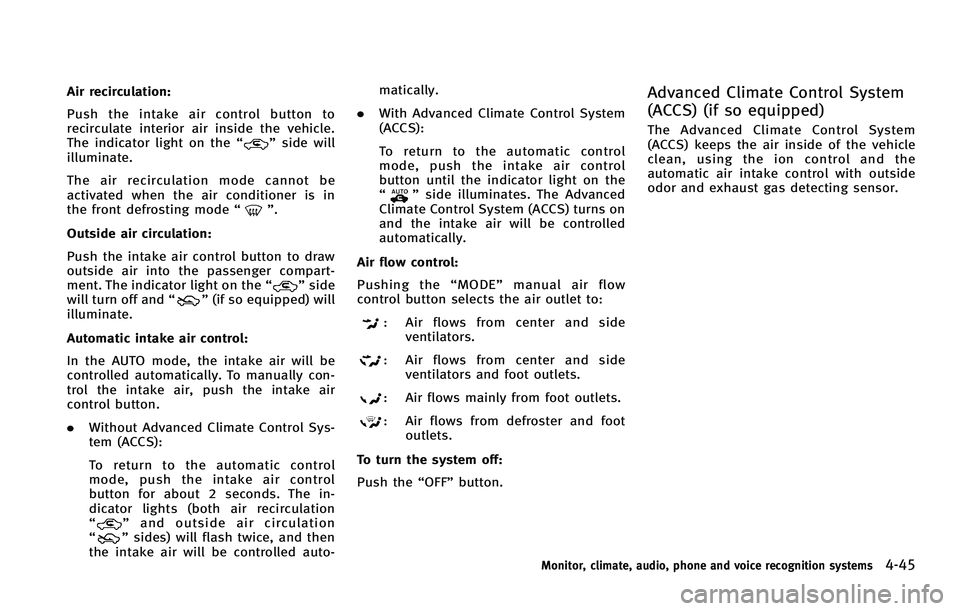 INFINITI FX 2011  Owners Manual 
