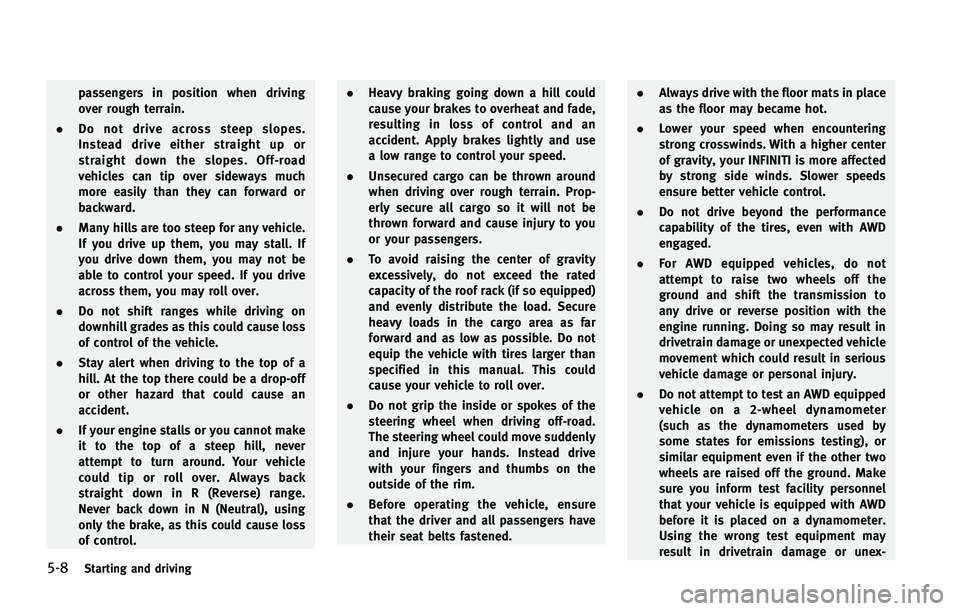INFINITI FX 2011  Owners Manual 