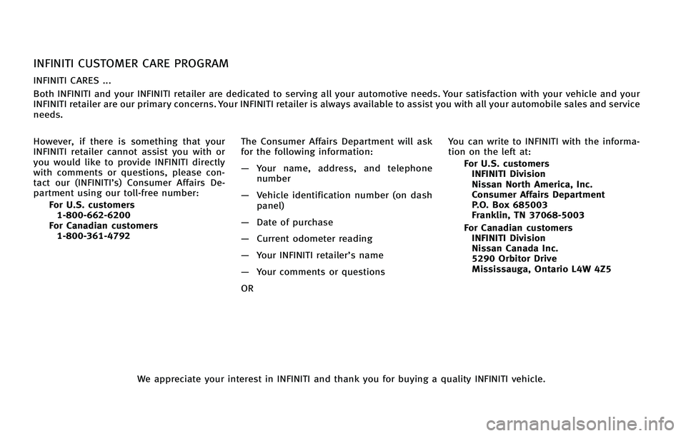 INFINITI FX 2011  Owners Manual 