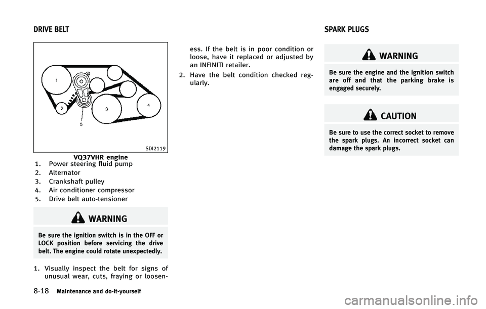 INFINITI Q60 2015  Owners Manual �����.�B�J�O�U�F�O�B�O�D�F �B�O�E �E�P��J�U��Z�P�V�S�T�F�M�G
�4�%�*����
�7�2���7�)�3 �F�O�H�J�O�F
�� �1�P�X�F�S �T�U�F�F�S�J�O�H �G�M�V�J�E �Q�V�N�Q
�� �"�M�U�F�S�O�B�U�P�S
�� �$�S�B