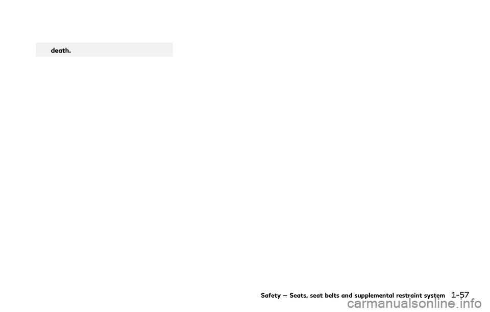 INFINITI Q60 2018 Manual PDF death.
Safety — Seats, seat belts and supplemental restraint system1-57 