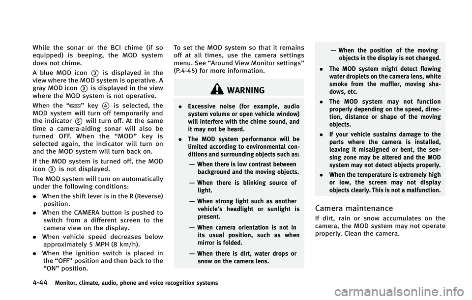 INFINITI Q70 2015  Owners Manual �����.�P�O�J�U�P�S�
 �D�M�J�N�B�U�F�
 �B�V�E�J�P�
 �Q�I�P�O�F �B�O�E �W�P�J�D�F �S�F�D�P�H�O�J�U�J�P�O �T�Z�T�U�F�N�T
�8�I�J�M�F �U�I�F �T�P�O�B�S �P�S �U�I�F �#�$�* �D�I�J�N�F �	�J�G �T�P
�F�R�V�
