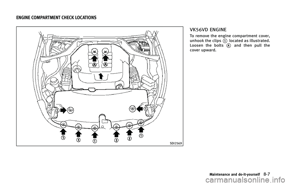 INFINITI Q70 2015  Owners Manual �4�%�*����
�7�,���7�% �&�/�(�*�/�&
�5�P �S�F�N�P�W�F �U�I�F �F�O�H�J�O�F �D�P�N�Q�B�S�U�N�F�O�U �D�P�W�F�S�
�V�O�I�P�P�L �U�I�F �D�M�J�Q�T
*��M�P�D�B�U�F�E �B�T �J�M�M�V�T�U�S�B�U�F�E�
�-�P�P