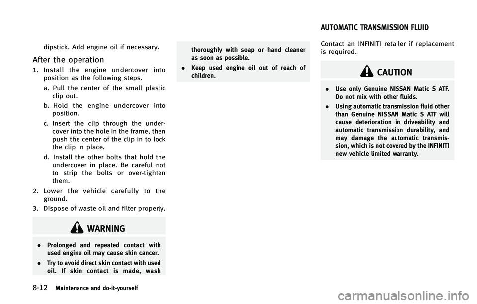INFINITI QX 2012  Owners Manual 