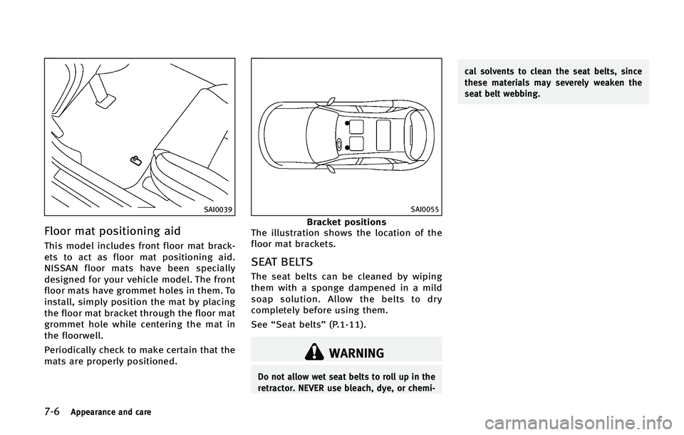 INFINITI QX50 2015  Owners Manual ����"�Q�Q�F�B�S�B�O�D�F �B�O�E �D�B�S�F
�4�"�*����
��M�P�P�S �N�B�U �Q�P�T�J�U�J�P�O�J�O�H �B�J�E
�5�I�J�T �N�P�E�F�M �J�O�D�M�V�E�F�T �G�S�P�O�U �G�M�P�P�S �N�B�U �C�S�B�D�L�
�F�U�T �U�P �B�