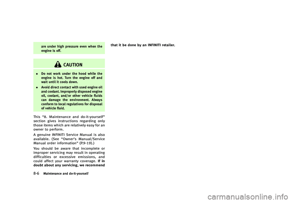 INFINITI QX50 2016  Owners Manual �������
�> �(�G�L�W� ����� �� �� �0�R�G�H�O� �-���� �@
����.�B�J�O�U�F�O�B�O�D�F �B�O�E �E�P��J�U��Z�P�V�S�T�F�M�G
�B�S�F �V�O�E�F�S �I�J�H�I �Q�S�F�T�T�V�S�F �F�W�F�O �X�I�