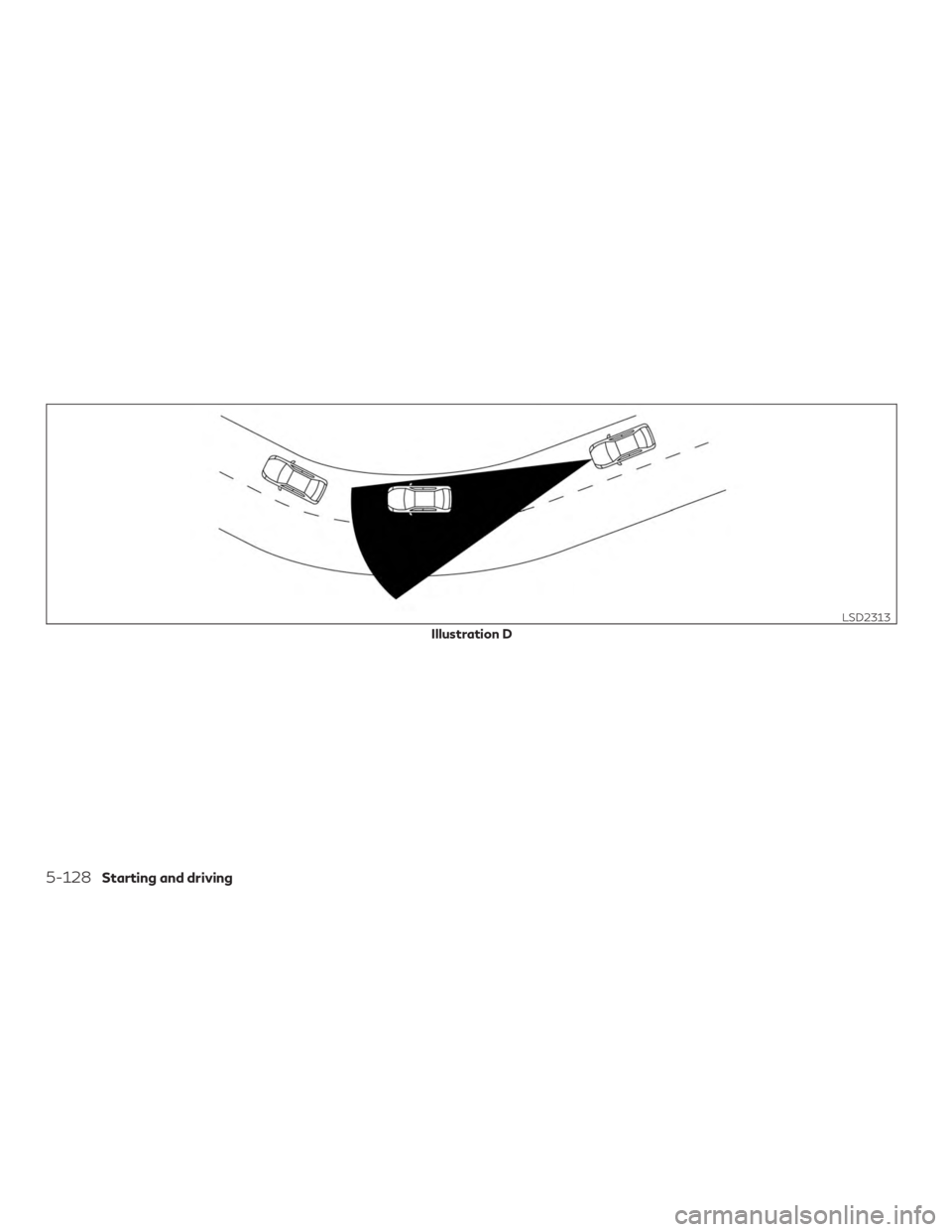 INFINITI QX60 2020 Owners Manual Illustration D
LSD2313
5-128Starting and driving INFINITI QX60 2020 Owners Manual Illustration D
LSD2313
5-128Starting and driving