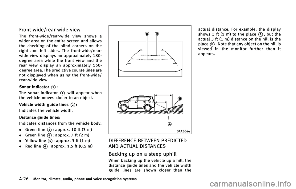INFINITI QX80 2015  Owners Manual �����.�P�O�J�U�P�S�
 �D�M�J�N�B�U�F�
 �B�V�E�J�P�
 �Q�I�P�O�F �B�O�E �W�P�J�D�F �S�F�D�P�H�O�J�U�J�P�O �T�Z�T�U�F�N�T
��S�P�O�U��X�J�E�F��S�F�B�S��X�J�E�F �W�J�F�X
�5�I�F �G�S�P�O�U��X�J�E�F�