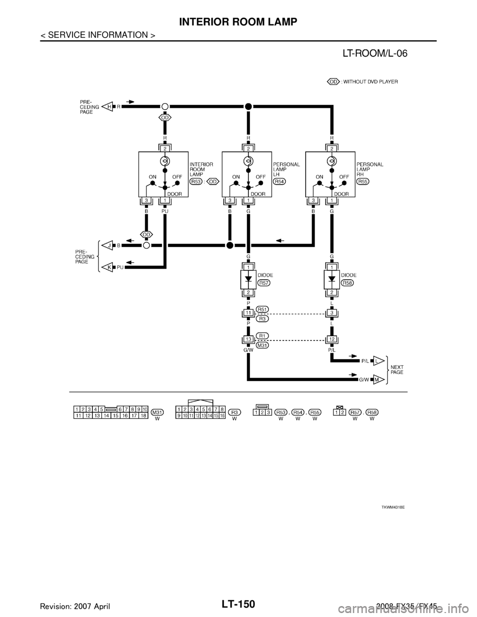 INFINITI FX35 2008 Service Manual
LT-150
< SERVICE INFORMATION >
INTERIOR ROOM LAMP
TKWM4318E
3AA93ABC3ACD3AC03ACA3AC03AC63AC53A913A773A893A873A873A8E3A773A983AC73AC93AC03AC3
3A893A873A873A8F3A773A9D3AAF3A8A3A8C3A863A9D3AAF3A8B3A8C INFINITI FX35 2008 Service Manual
LT-150
< SERVICE INFORMATION >
INTERIOR ROOM LAMP
TKWM4318E
3AA93ABC3ACD3AC03ACA3AC03AC63AC53A913A773A893A873A873A8E3A773A983AC73AC93AC03AC3
3A893A873A873A8F3A773A9D3AAF3A8A3A8C3A863A9D3AAF3A8B3A8C