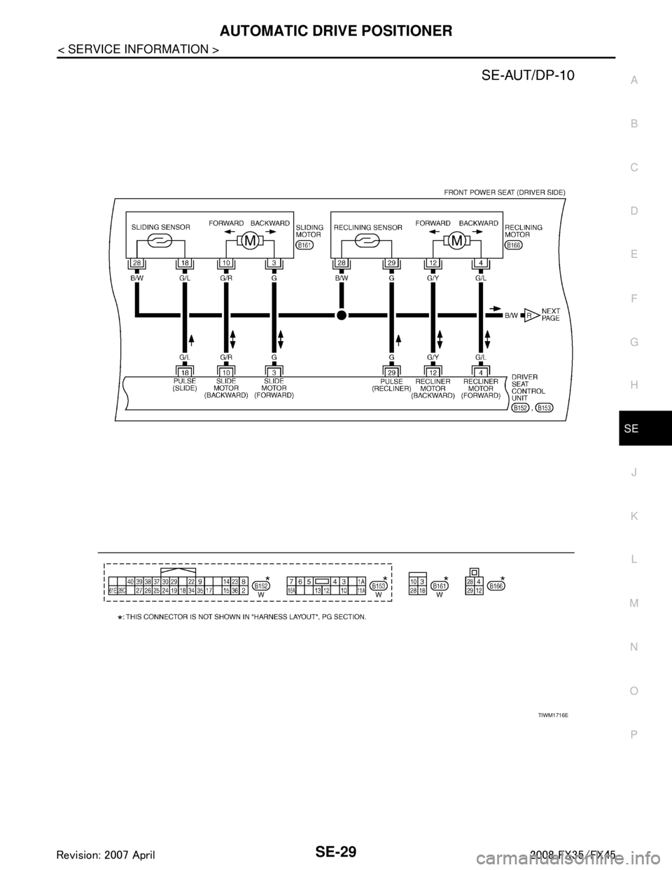 INFINITI FX35 2008 Service Manual
AUTOMATIC DRIVE POSITIONERSE-29
< SERVICE INFORMATION >
C
DE
F
G H
J
K L
M A
B
SE
N
O P
TIWM1716E
3AA93ABC3ACD3AC03ACA3AC03AC63AC53A913A773A893A873A873A8E3A773A983AC73AC93AC03AC3
3A893A873A873A8F3A7 INFINITI FX35 2008 Service Manual
AUTOMATIC DRIVE POSITIONERSE-29
< SERVICE INFORMATION >
C
DE
F
G H
J
K L
M A
B
SE
N
O P
TIWM1716E
3AA93ABC3ACD3AC03ACA3AC03AC63AC53A913A773A893A873A873A8E3A773A983AC73AC93AC03AC3
3A893A873A873A8F3A7