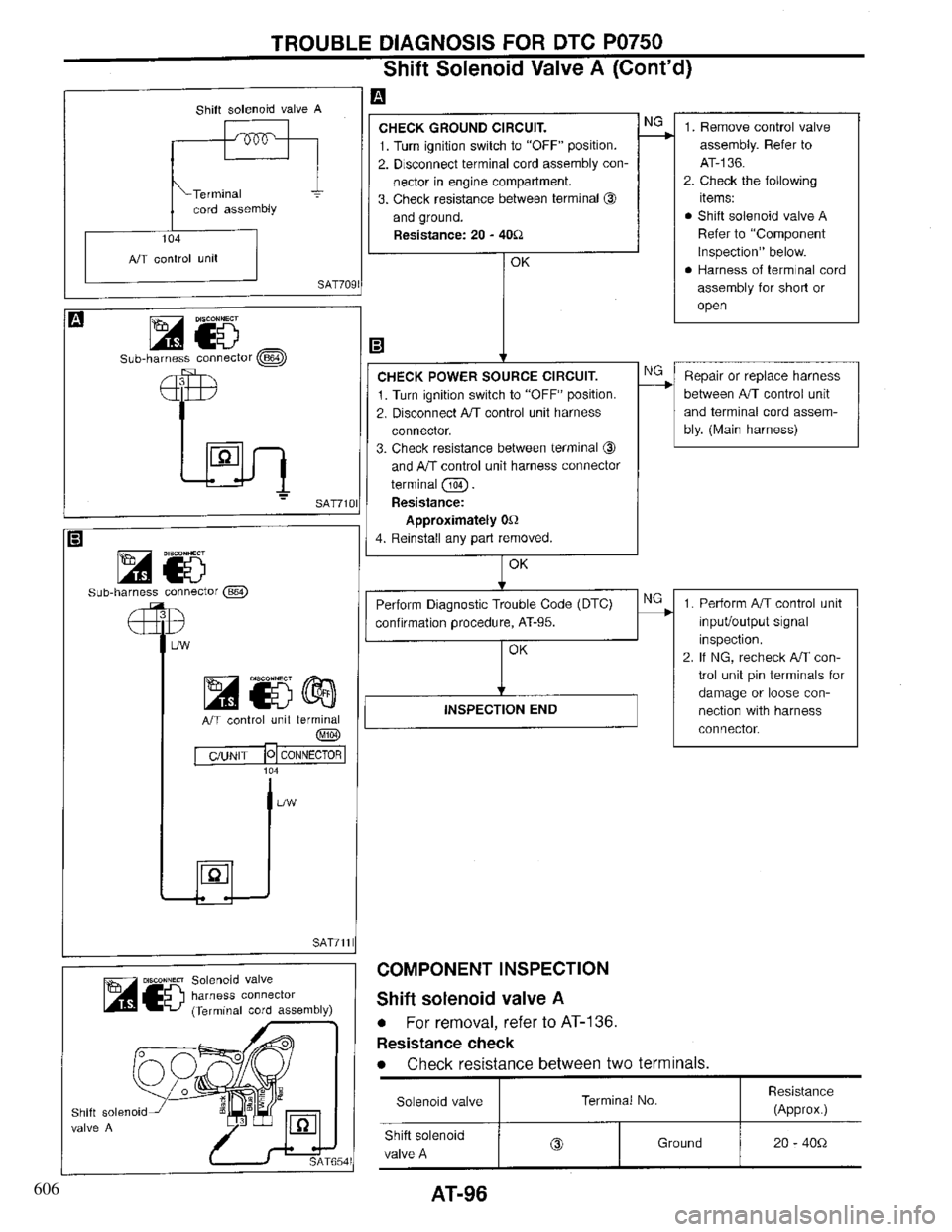 INFINITI QX4 1997 Factory Service Manual 606 INFINITI QX4 1997 Factory Service Manual 606