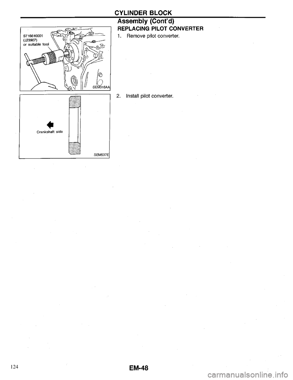 INFINITI QX4 1997  Factory Service Manual 124 