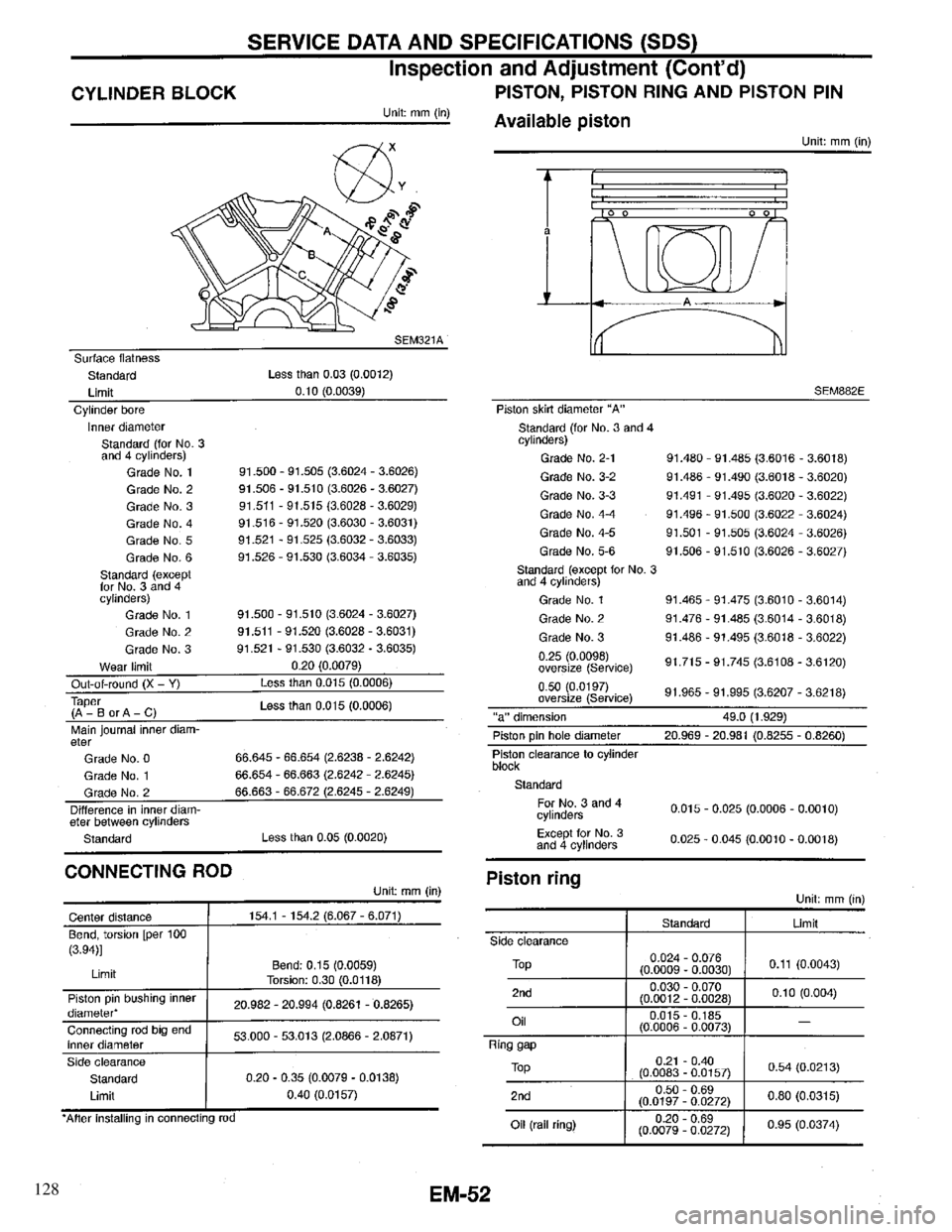 INFINITI QX4 1997  Factory Service Manual 128 