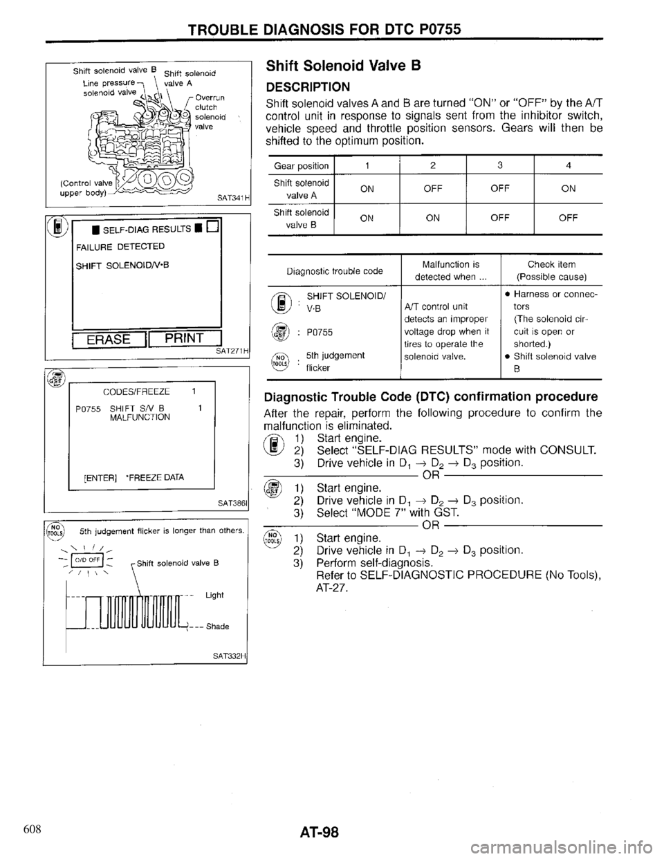 INFINITI QX4 1997 Factory Service Manual 608 INFINITI QX4 1997 Factory Service Manual 608