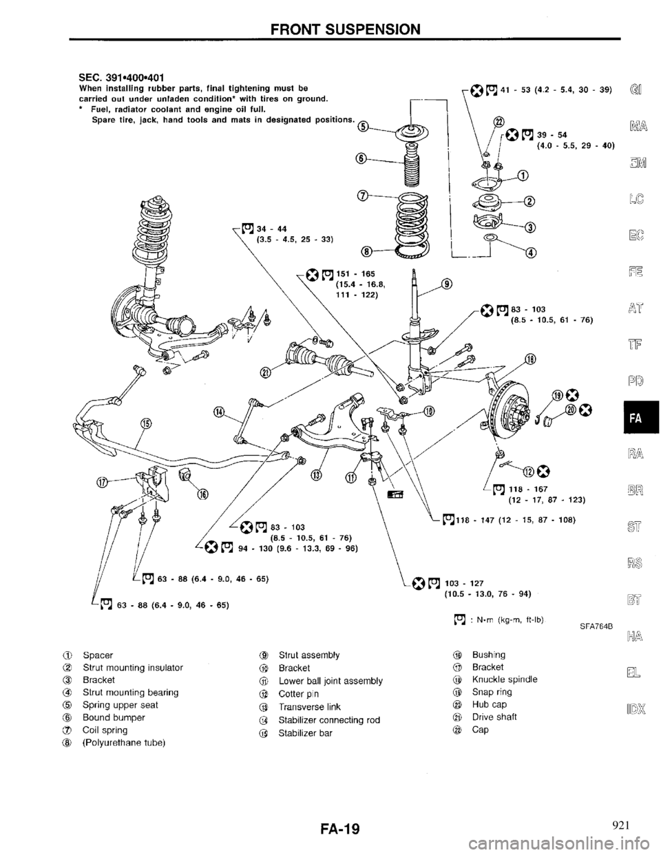 INFINITI QX4 1997  Factory Service Manual 921 